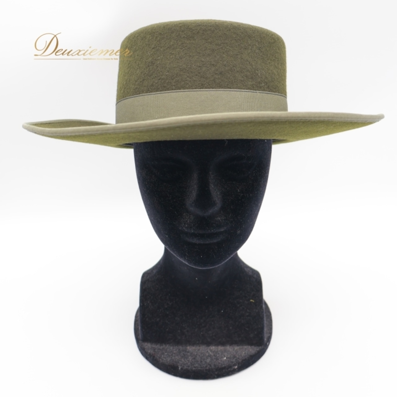 フラメンコ 衣装 コルドベス ハット グリーン系 アントニオガルシア ANTONIO GARCIA 緑 帽子 ぼうし つば リボン テープ ダンス用 舞台 発表会 つば付き シンプル 無地 練習 レッスン おしゃれ 小物