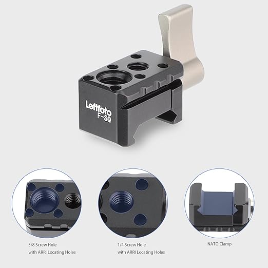 LEFTFOTO ミニ標準NATOレールクランプアダプター DJI RS2 / RS-C2