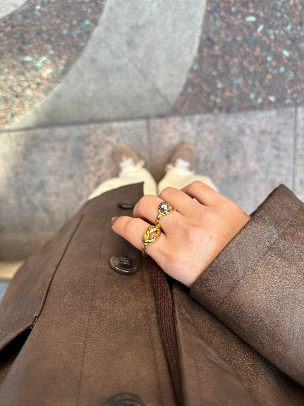 SS バイカラーボールオンリング