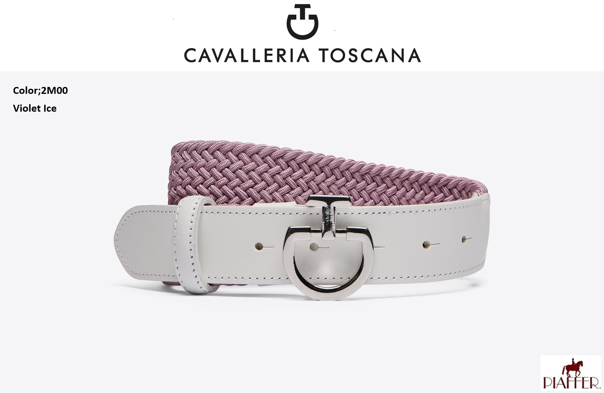 【未使用】CAVALLERIA TOSCANA カヴァレリア トスカーナ ベルト Elastic Belt CT Clasp L ホワイト レディース 乗馬 馬術 CAVALLERIA TOSCANA レディスElastic ベルト CIN042EL007 | 乗馬用品