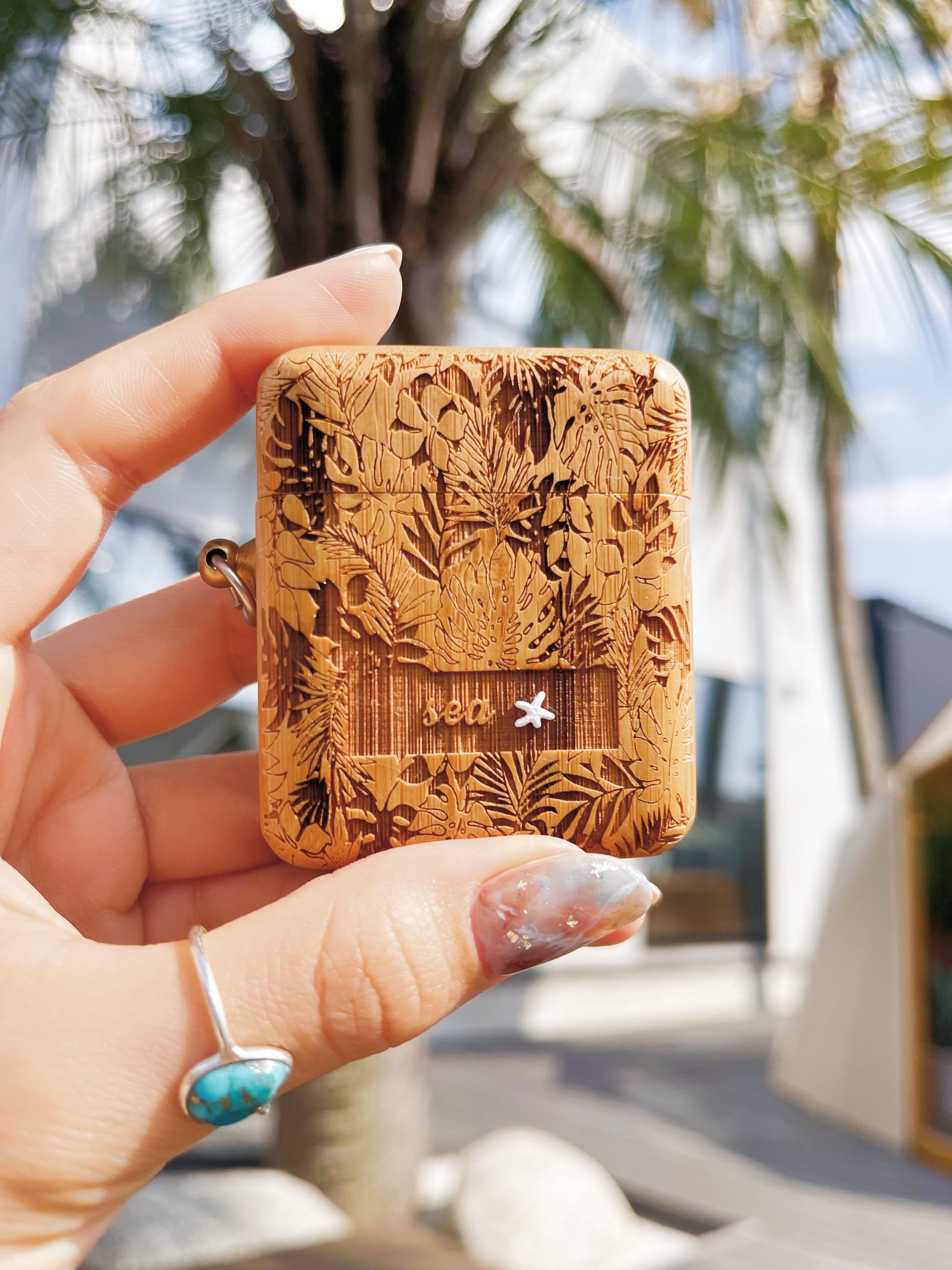 AirPods,Pro,第3世代 wood case(paradise flower) | ALOHA GLASS