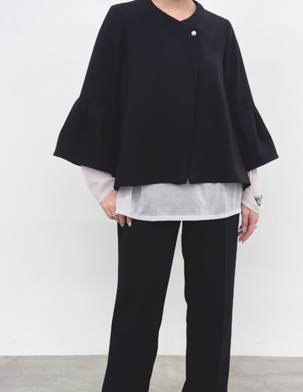 NUS ダブルクロス ベルスリーブジャケット 612-34001