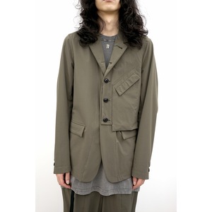 [The Viridi-anne] (ザヴィリディアン) VI-3561-06 WATER-REPELLENT STRETCH BLAZER (DARK OLIVE)