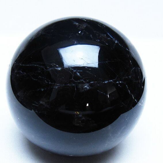 モリオン 黒水晶 丸玉 87mm スフィア 一点物 151-9332