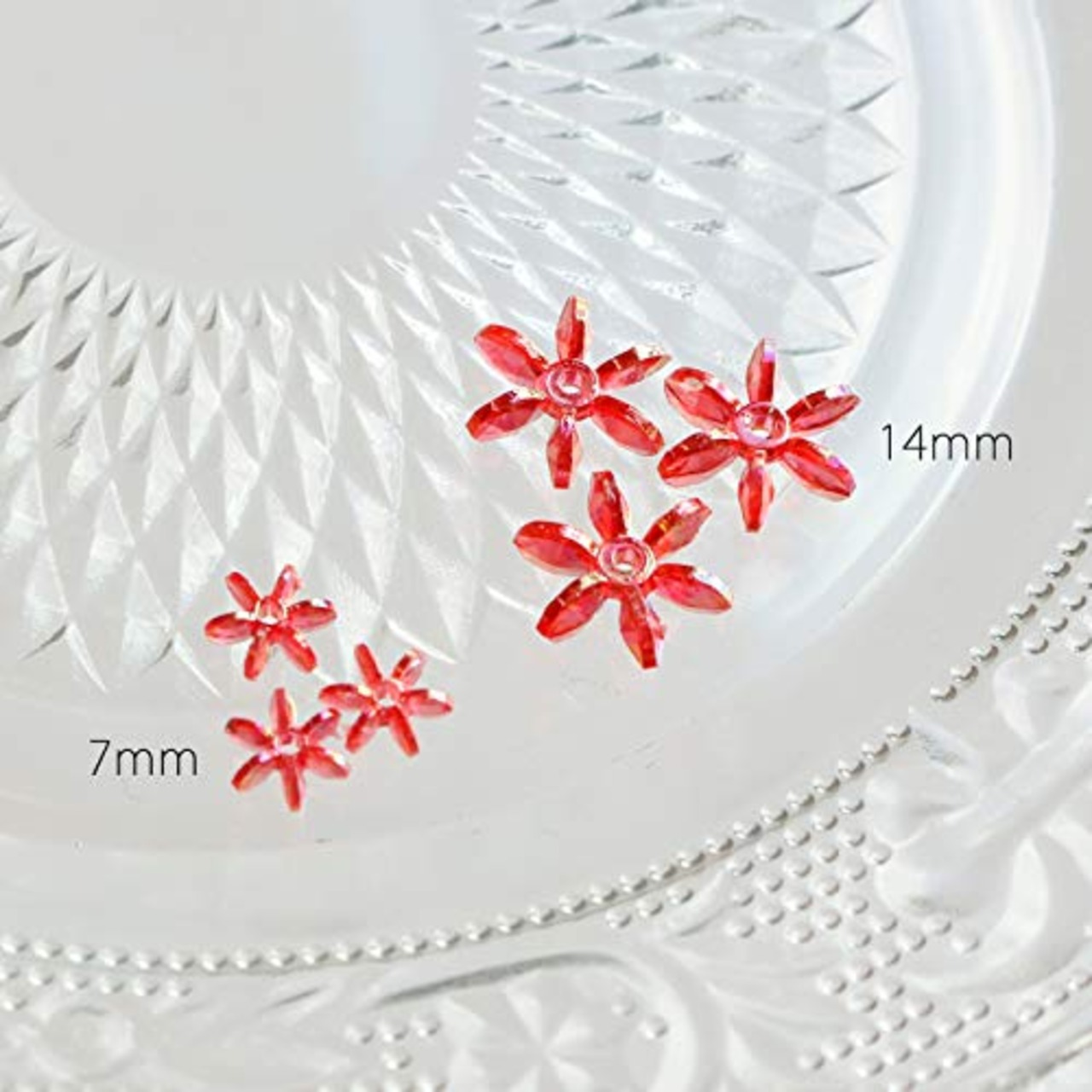 島村 フラワービーズ 200個入り デラックスDX 14mm グリーン ASH-FL14-8