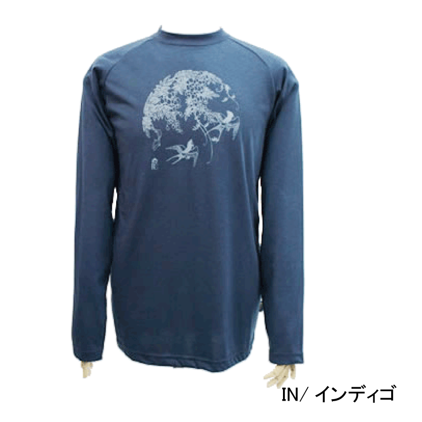 秋冬メンズロングラグランスリーブTシャツ（ネイビー）PE-702M