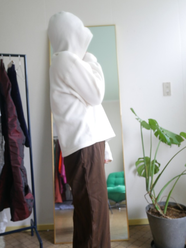Fleece High-Neck Hooded Pullover
