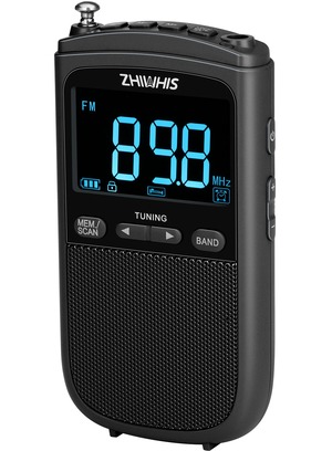 【在庫のみ】ZHIWHIS ラジオ小型 FM/AM/SW/ワイドFM対応 大画面/900mAh/デジタル時計/目覚まし時計/タイマー/プリセット/キーロック USB-C充電式携帯DSPステレオ受信機 ポータブル軽量 コンパクト 通勤 防災 旅行 新登場ZWS-298