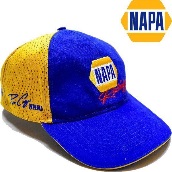 1点物◇USA企業NAPA青黄メッシュキャップUSA古着メンズレディースOK