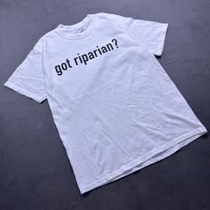 00s GILDAN TEE "got riparian?" L 古着