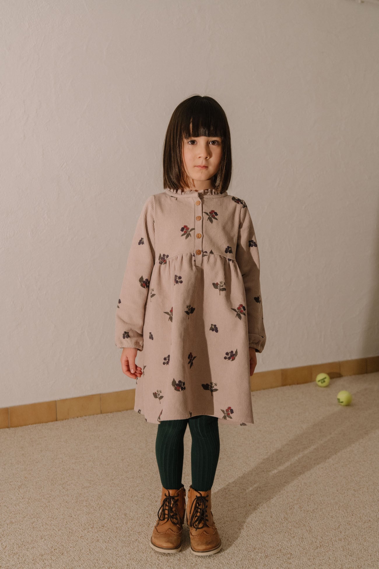 K　STUDIO BOHEME VERMONT DRESS スタジオボエム VERMONT DRESS LIGHT MAUVE / BLACKBERRIES (24M)【STUDIO BOHEME
