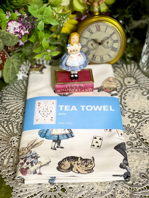 再入荷！◆アリス◆ 不思議の国のアリス ティータオル Alice in Wonderland イギリス製の画像