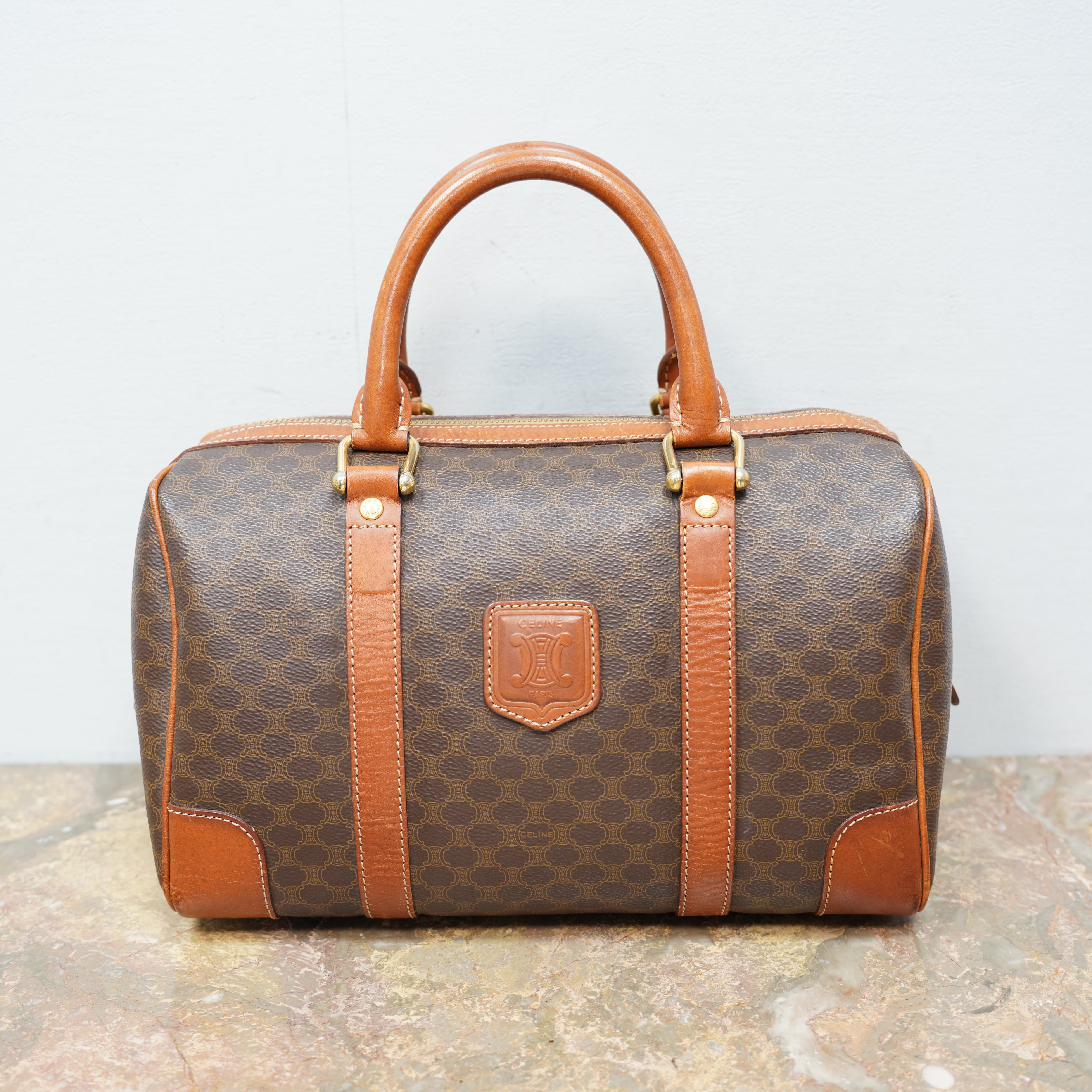 CELINE MACADAM PATTERNED LOGO BOSTON BAG MADE IN ITALY/オールド ...