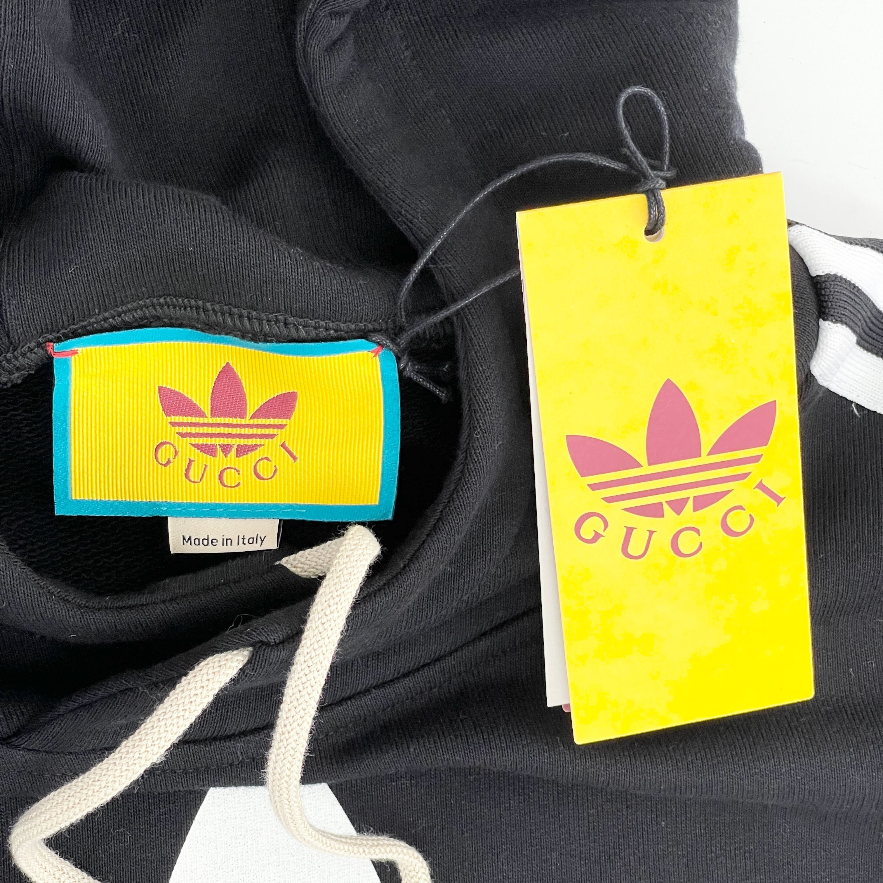 新品未使用】グッチ × アディダス コラボ コットン パーカー ブラック  