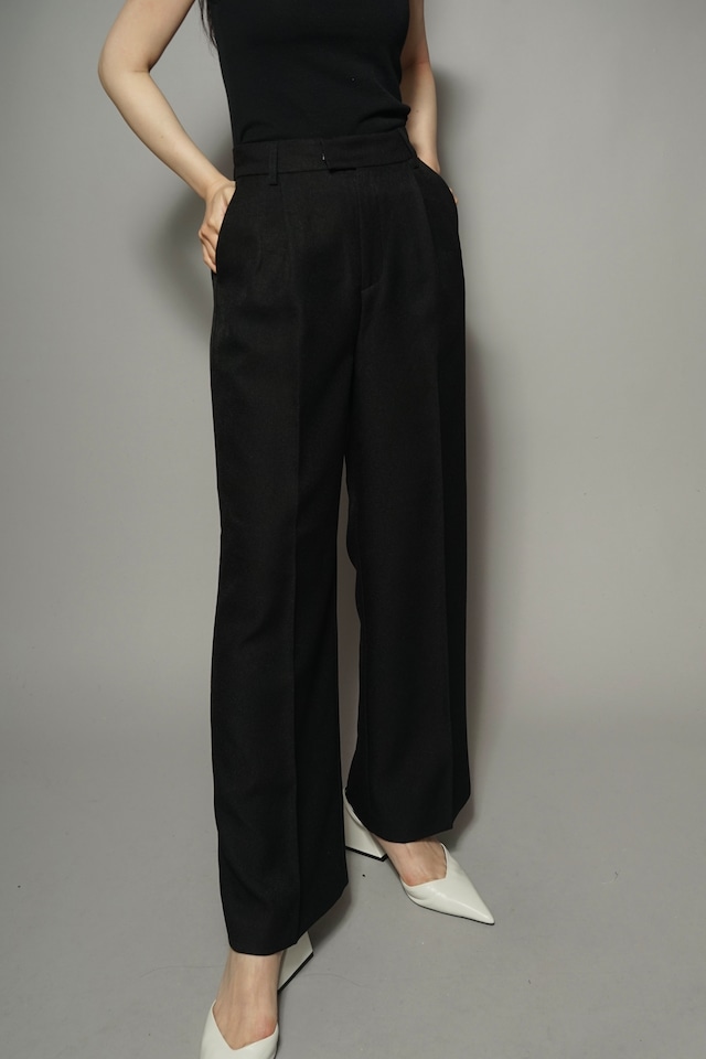 TWILL CENTER CREASE PANTS  (BLACK) 2402-23-3491