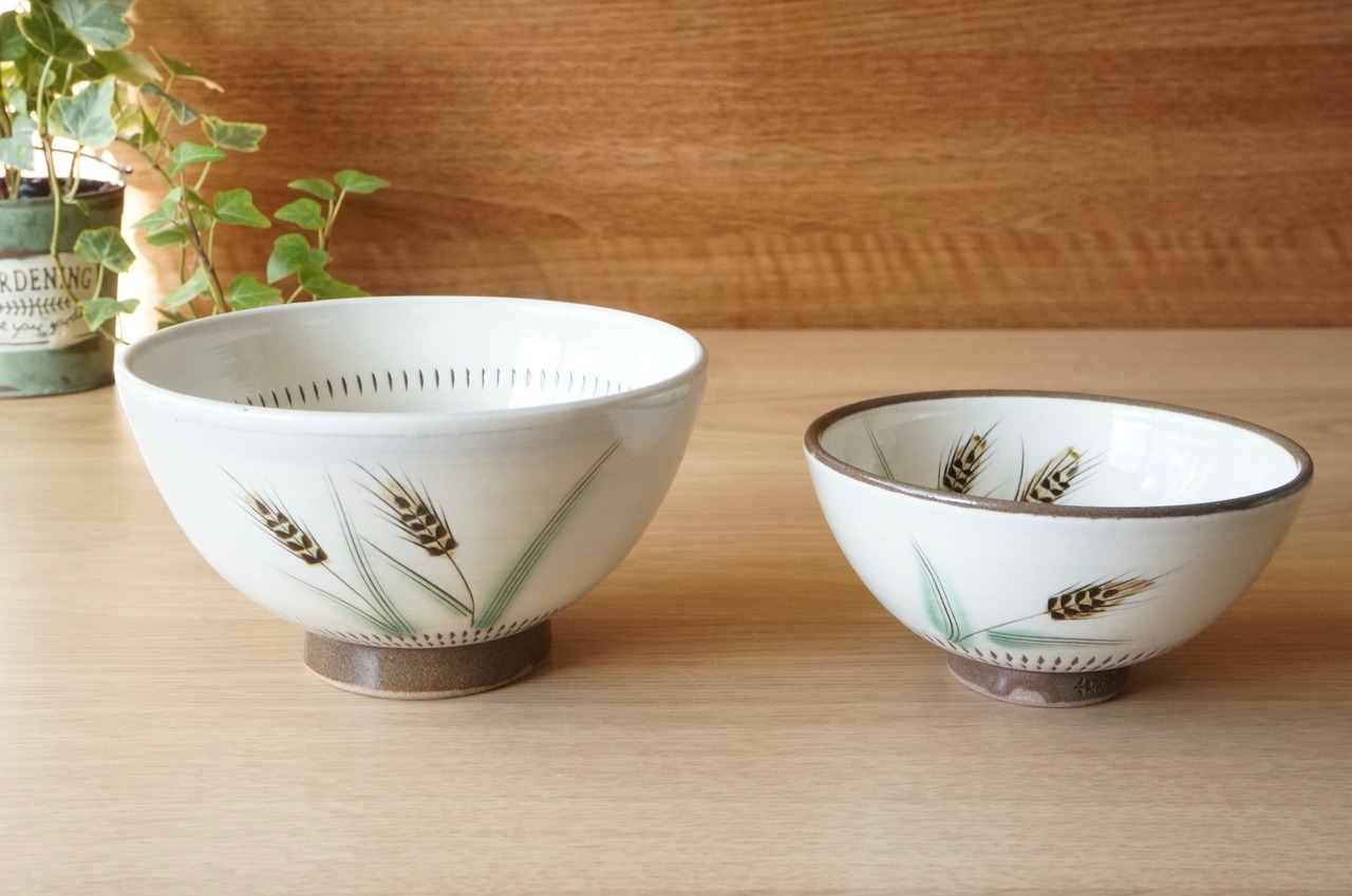 小石原焼　蔵人窯　お茶碗（小）麦　[29-516]