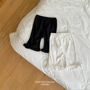 [ninibello] Capri Frill Pants +fee2 / [니니벨로] 카프리프릴팬츠