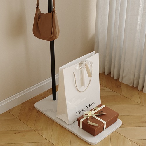 ハンガーラック 円形アーチ型 多機能 コートハンガー 衣類収納 バッグ掛け フック付き 収納台付き 洋服掛け スタンド式 おしゃれ モダン インテリア 一人暮らし