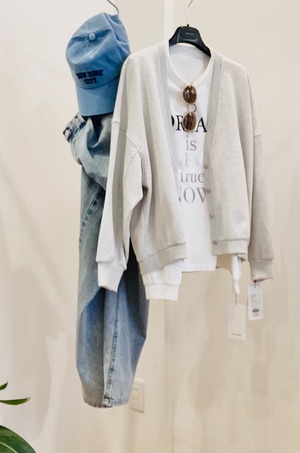 ラメ入りスウェットコクーンカーデ【Instagram配信中】