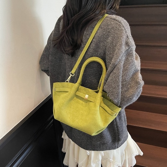 エコスウェード ショルダーバッグ・スモールトートバッグ アボカドグリーン BA00861