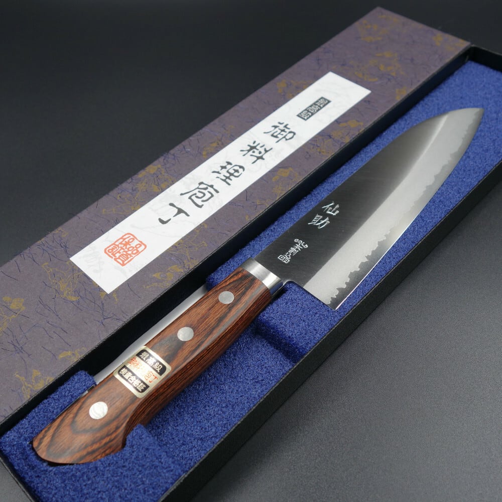 包丁 仙助 三徳包丁 VG1（V金1号）マホガニ柄 10041 | KEIJIN｜刃物専門店