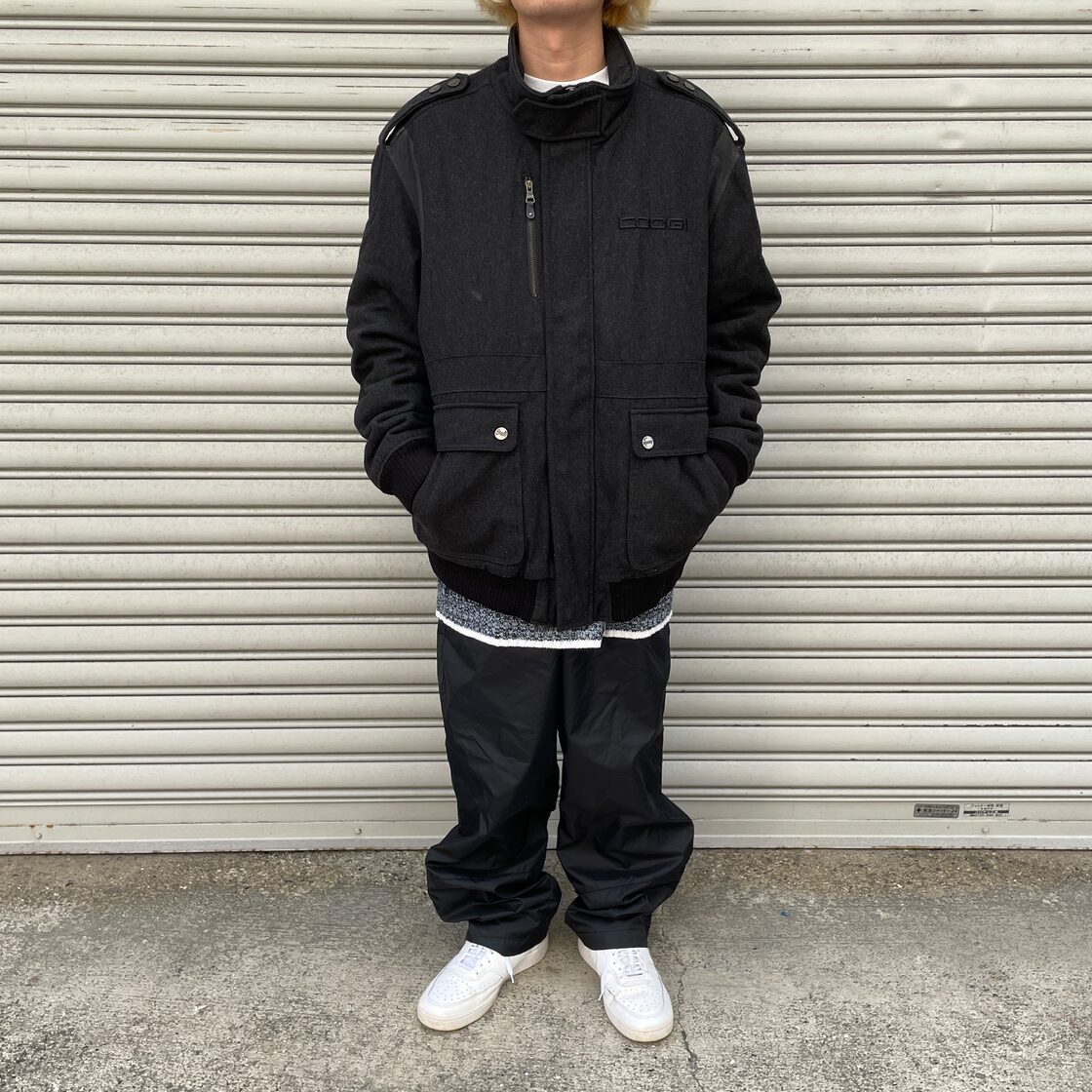 送料無料』COOGI クージー ウール中綿ジャケット ブラック系 3XL 
