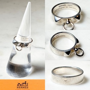 HERMES silver ring “Collier de Chien”