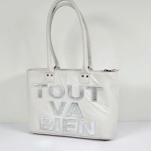 アンバサンド Ampersand LOGO leather tote bag M