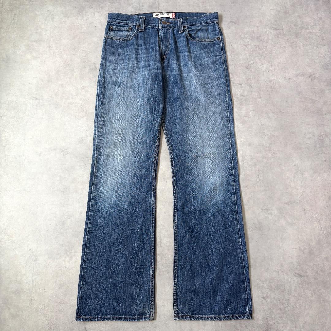 リーバイス527 Levis W34 フレア ブーツ 青 古着 ヒゲ 22214