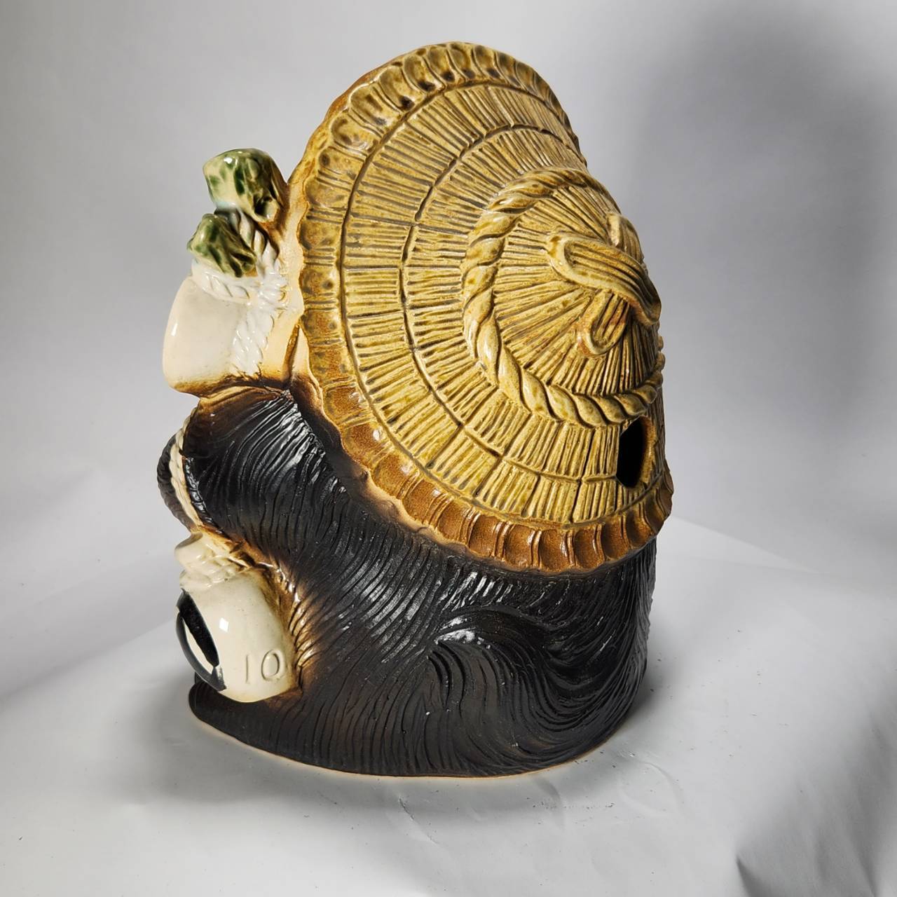 福々狸オス 10号 （信楽焼き・陶器・たぬき・タヌキ・置物・B084-01