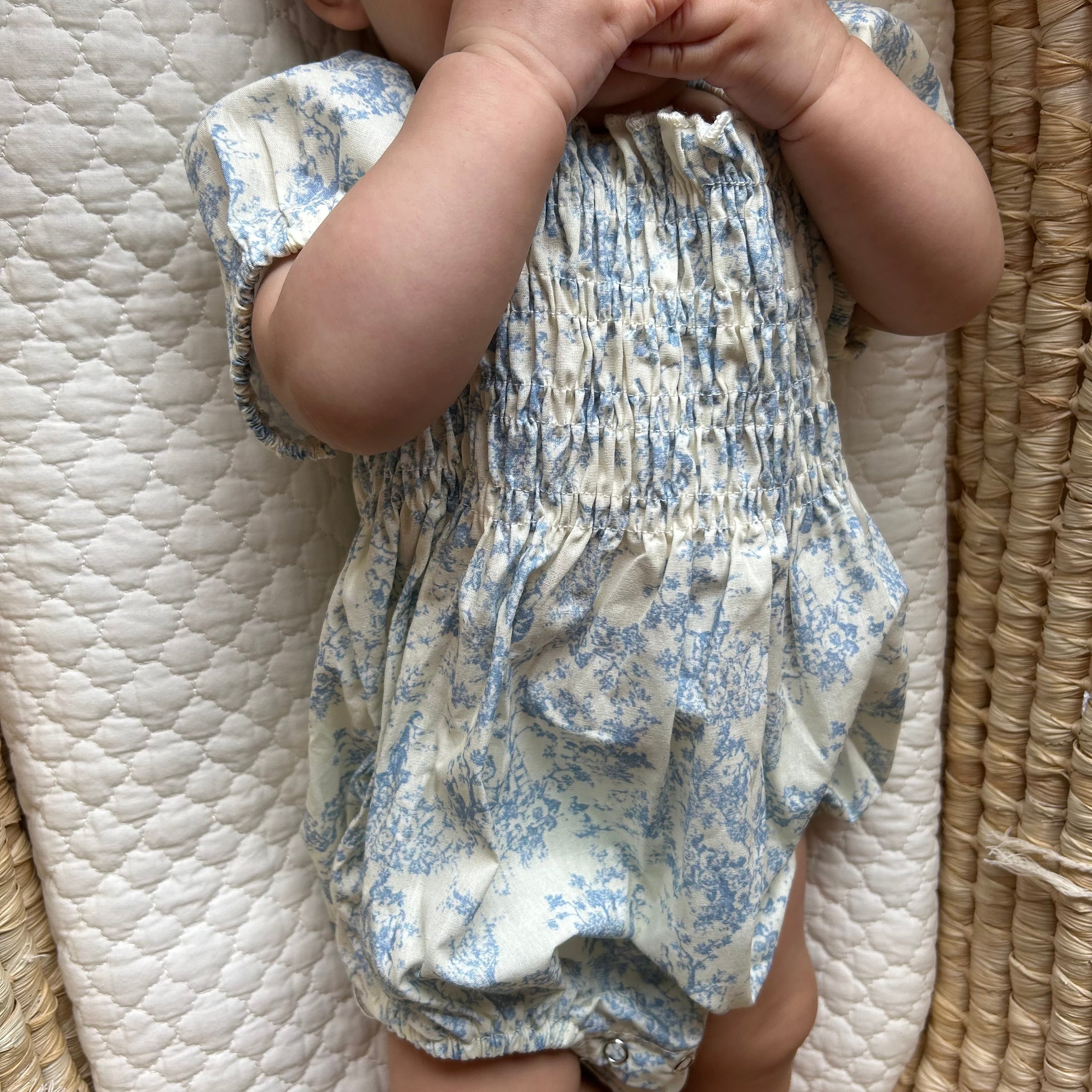 antique puff sleeve rompers