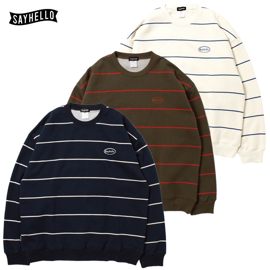 SAYHELLO : Cash Logo Border Sweat