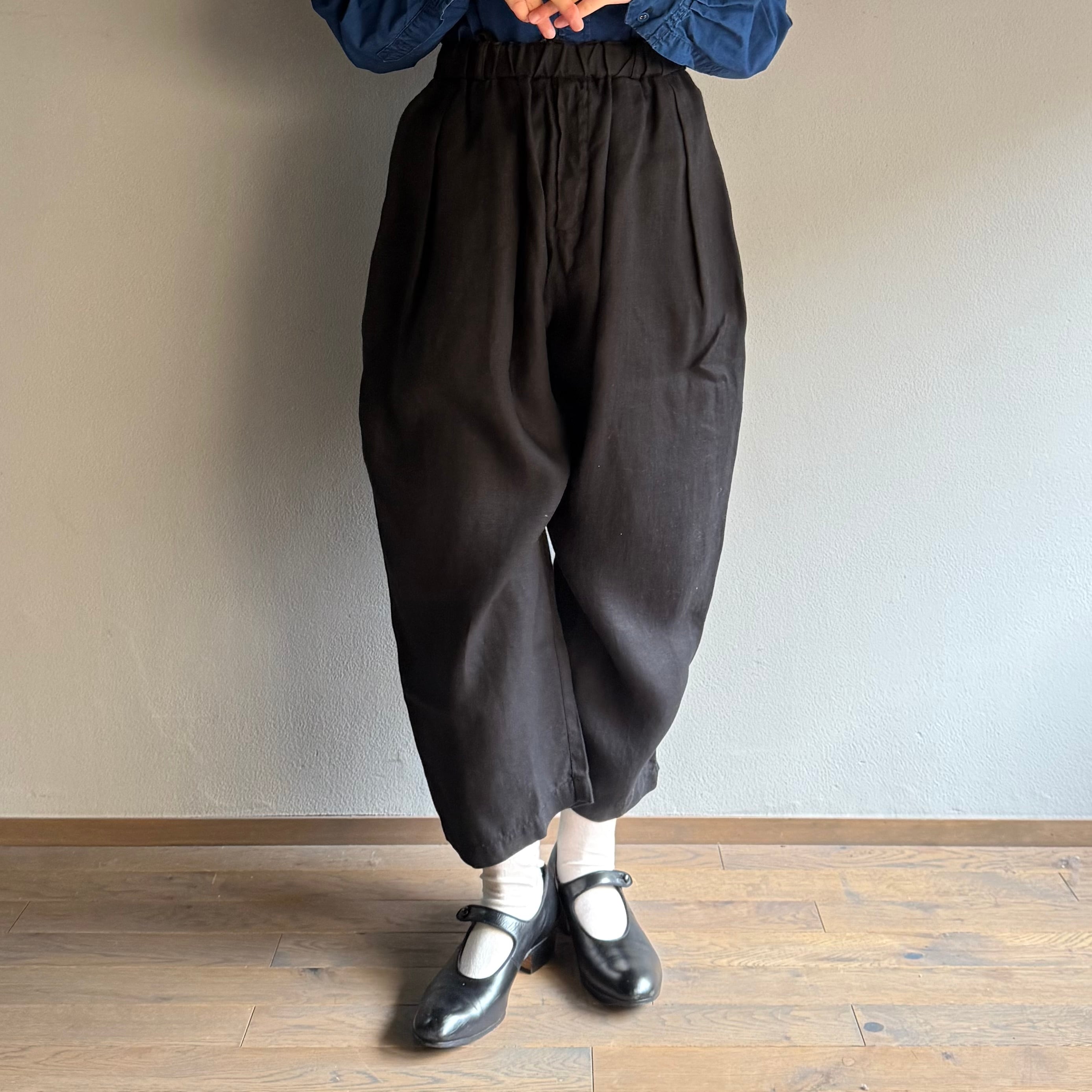 MITTAN PT-135 さざ波大麻パンツ 2 黒 | Routes*Roots