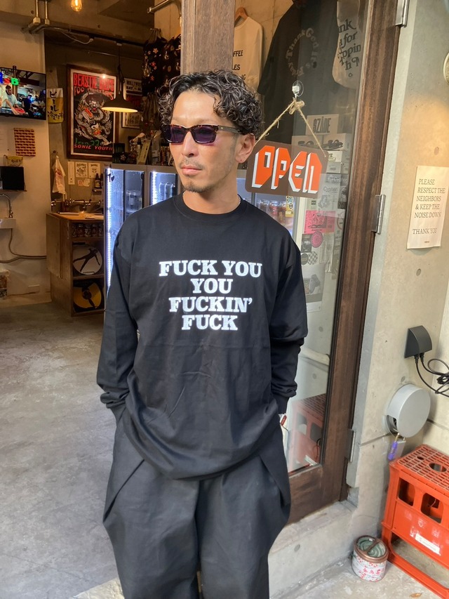 RIVERSIDE BASE 「FUCKIN' FUCK」L/S T-SHIRTS BLACK