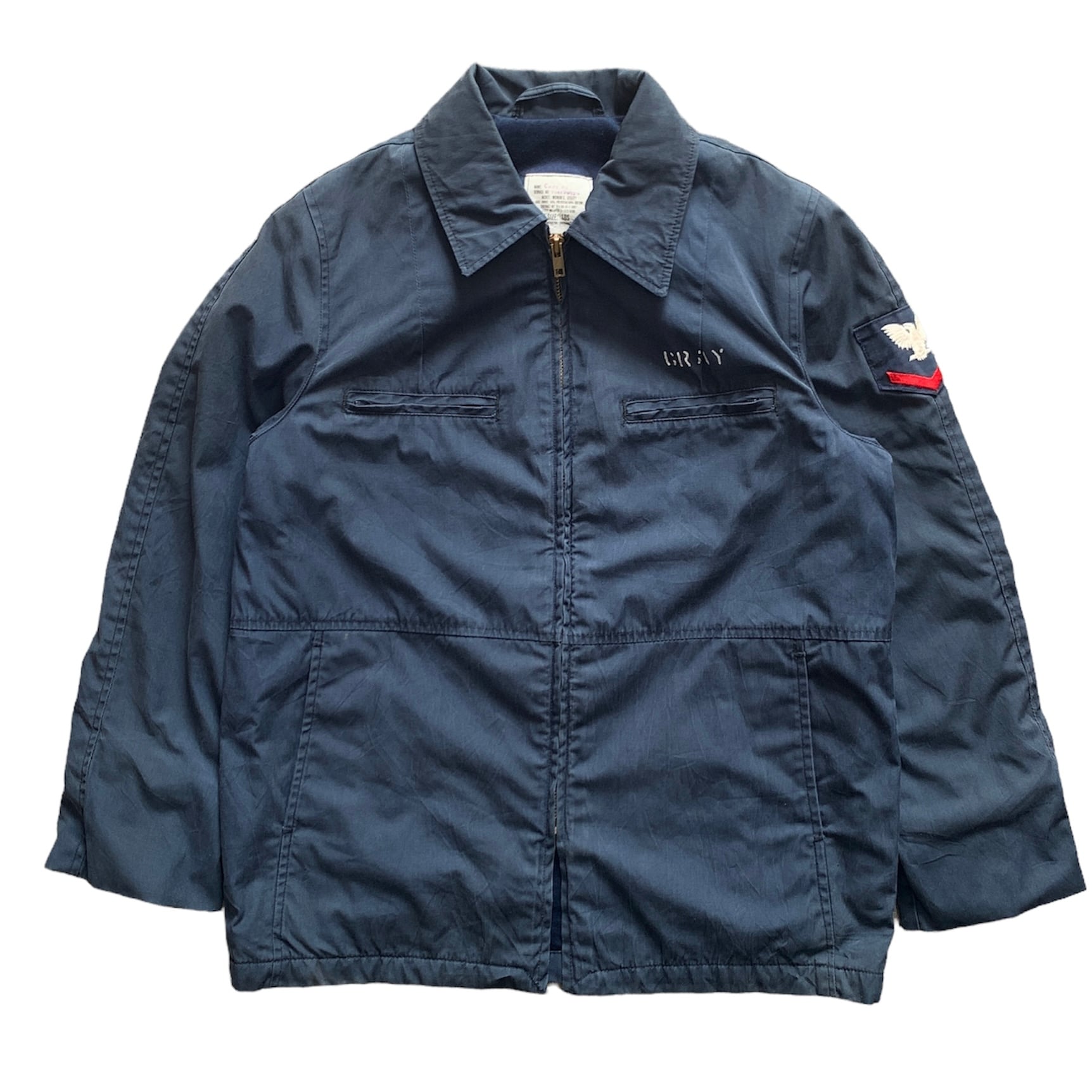 80s U.S.NAVY UTILITY JACKET サブマリン 紺 40