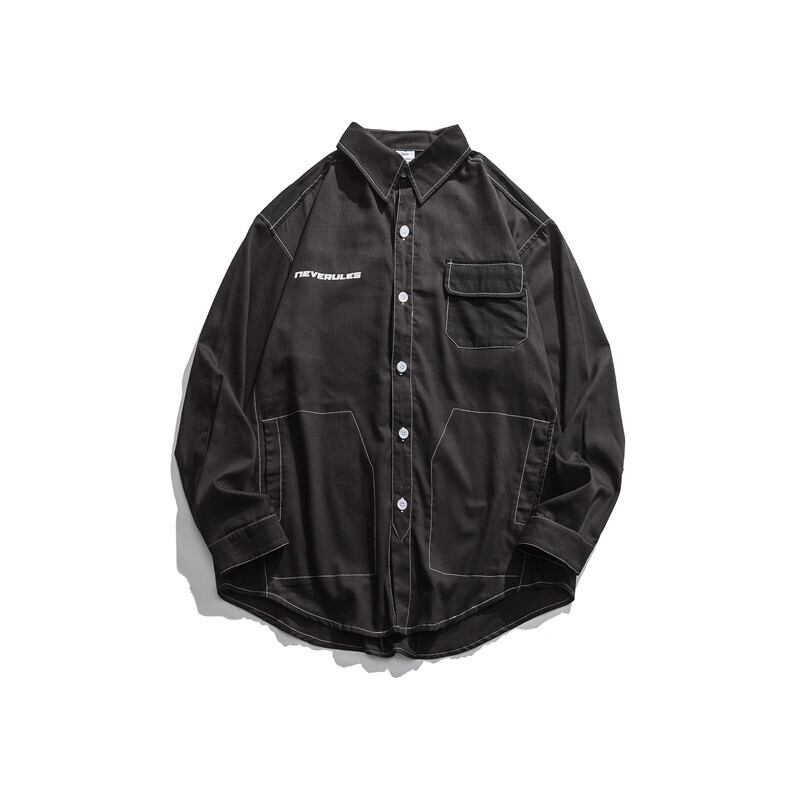 Road Vintage 20 Spring ese TrendCollectionトップラインポケットデコレーションシャツメンズオールマッチトップ-Alibaba スプリング 春物 ビンテージ hip6-161159434930326