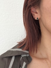 ブラックスクエアピアス