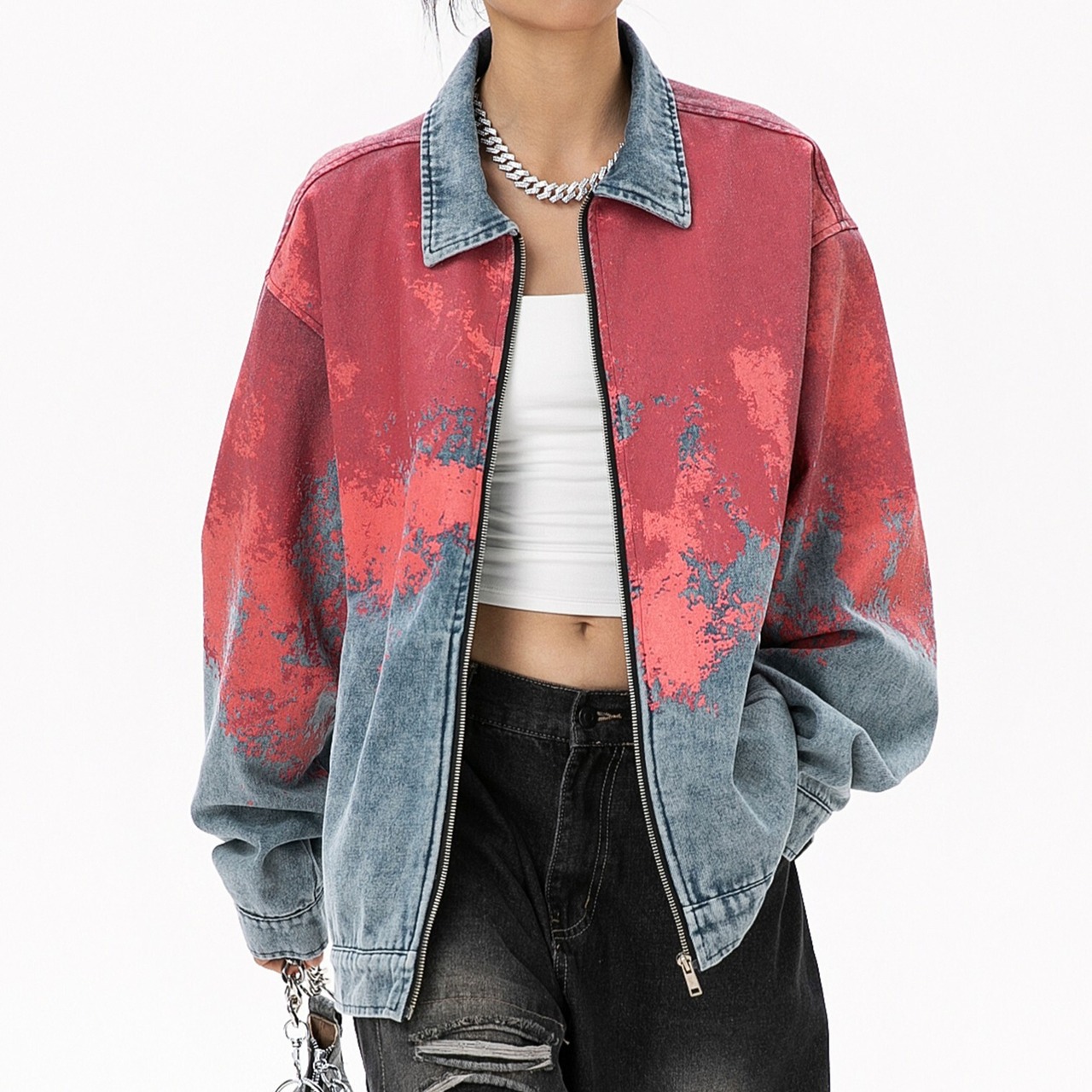 【UNISEX】 Tie Dye Denim Jacket / ユニセックス タイダイ デニム ジャケット