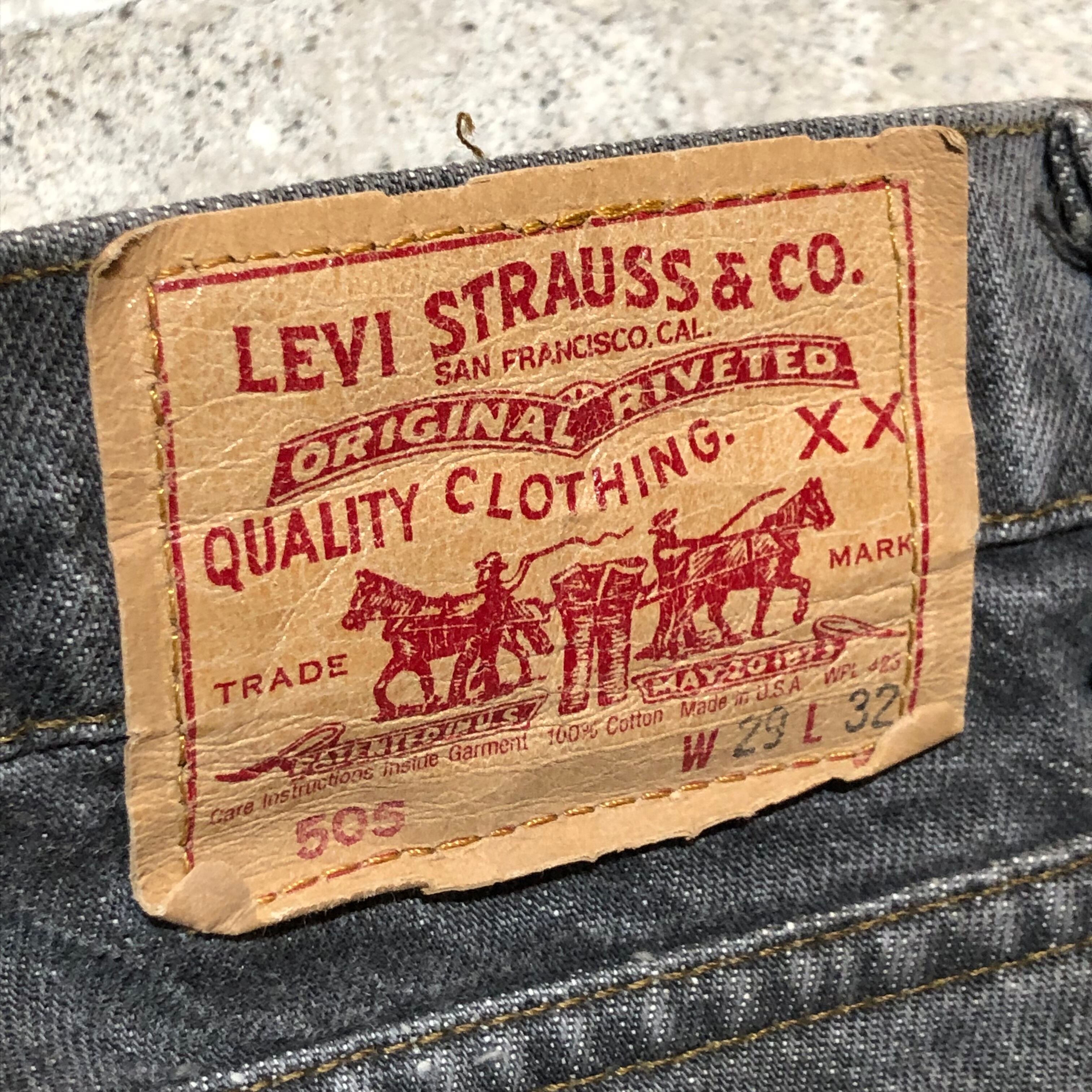 Levi's リーバイス / USA製 505 ジッパーフライ ブラックデニム Levi's リーバイス / USA製 505 ジッパーフライ ブラックデニム