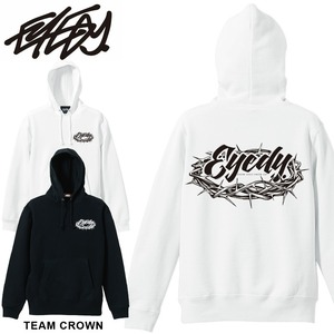 【 eye-pm190】 EYEDY アイディー TEAM CROWN クラウン 大きいサイズ メンズ スウェット パーカー スケート スケーター フード トレーナー メンズ ブランド プリント XL LL XXL XXXL