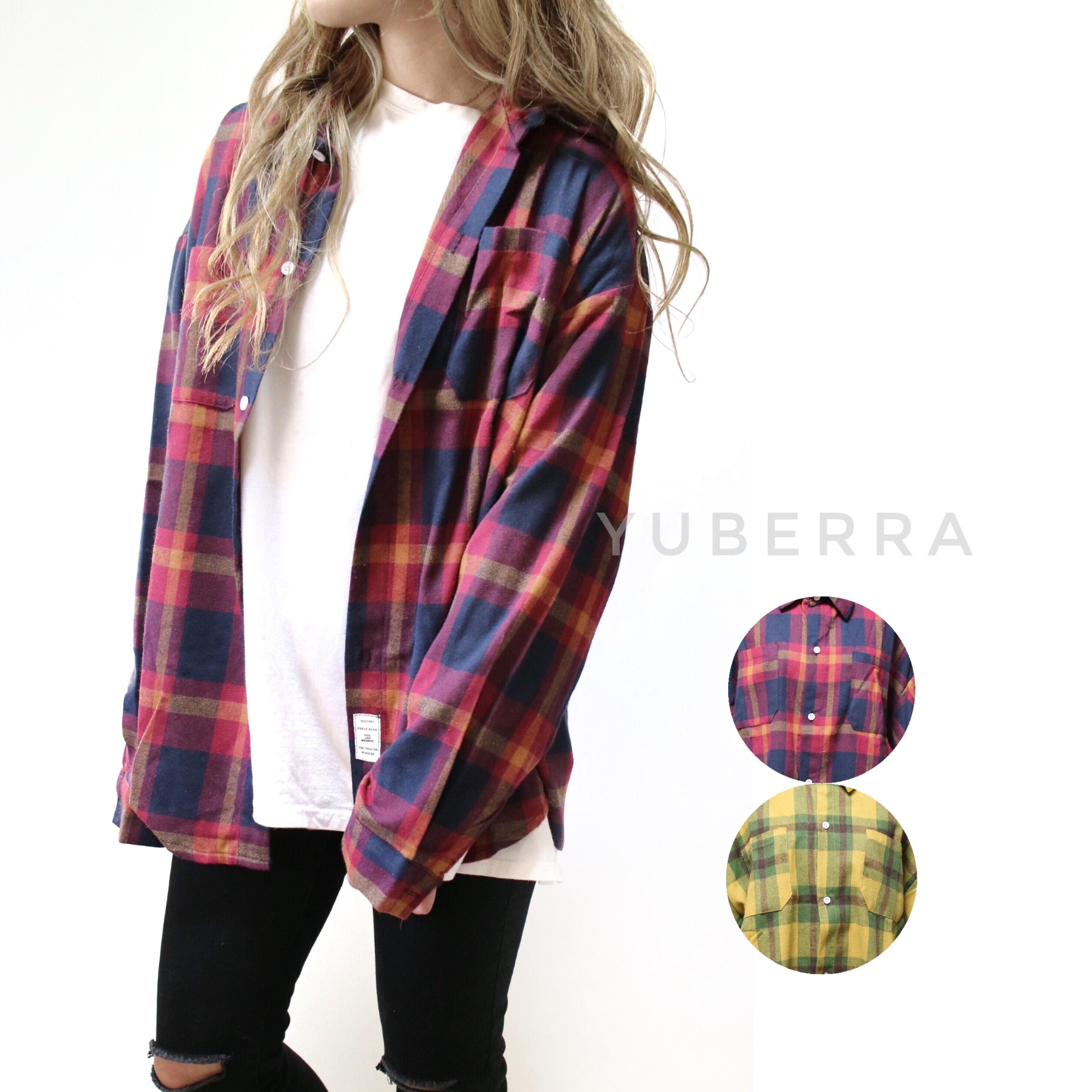 ワッペンビッグチェックシャツ