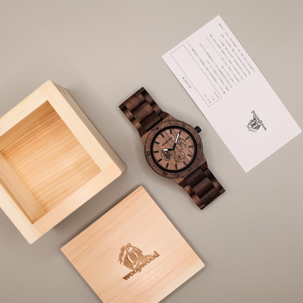 木製腕時計 ”UKA”【KURUMI】 | WoopWood