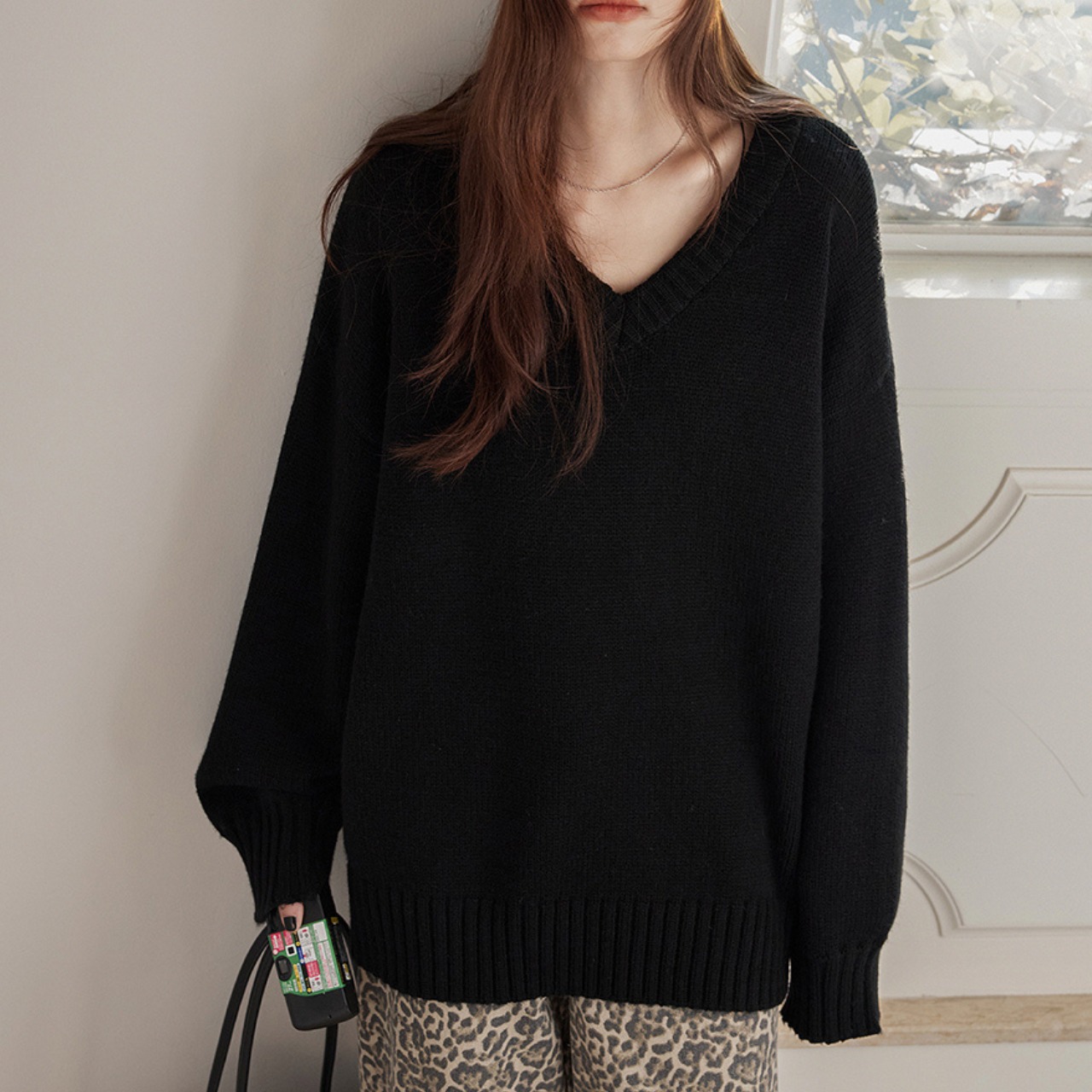 Oversized Cozy Knit Sweater T3713