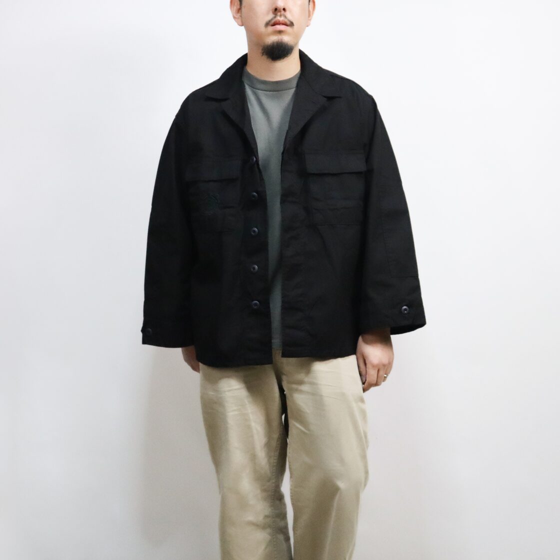 DEADSTOCK】USCG ODU SHIRT BLACK OVERDYE 米国沿岸警備隊 ODU 