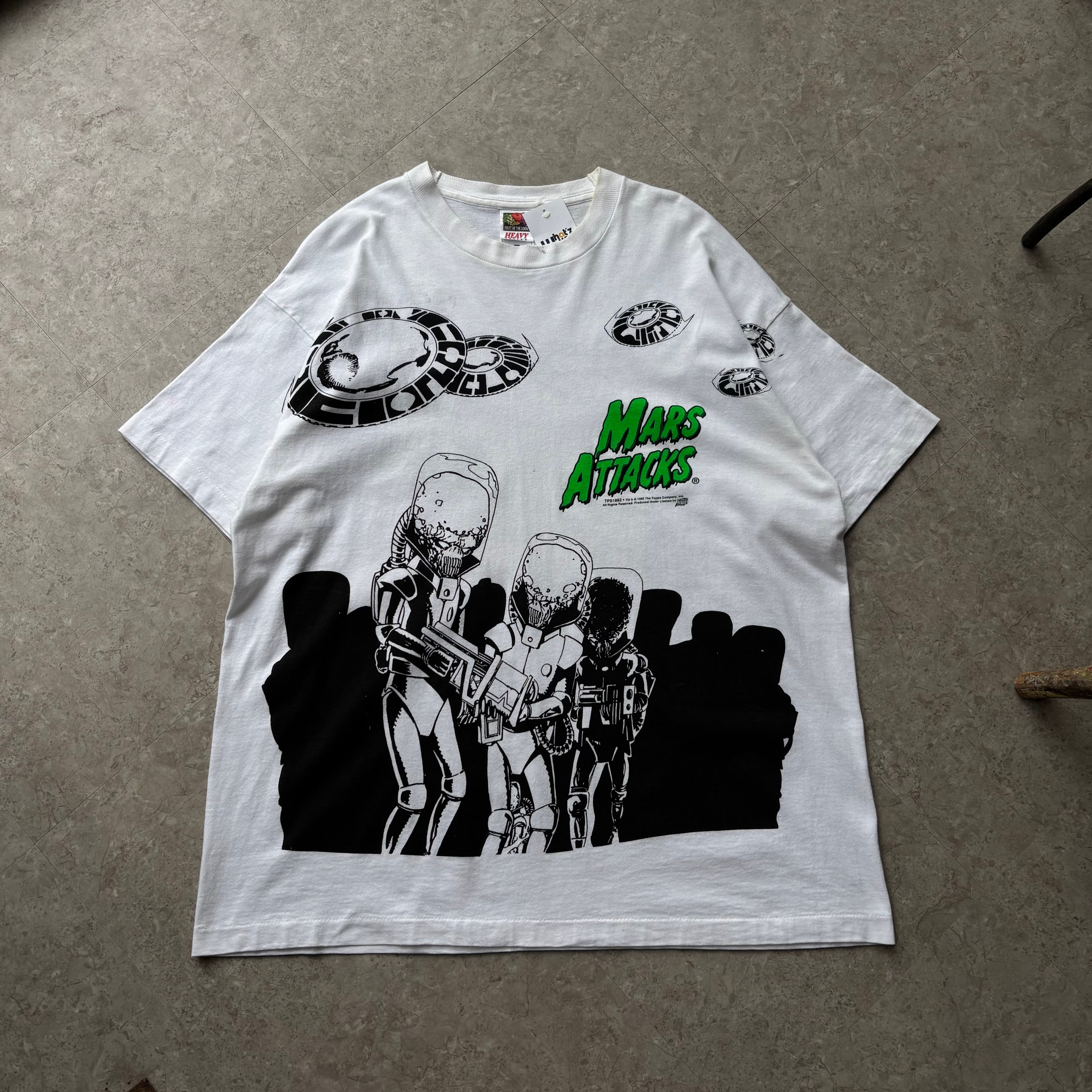 1995s MARS ATTACK "comic design" full graphic print T-shirt【仙台店】