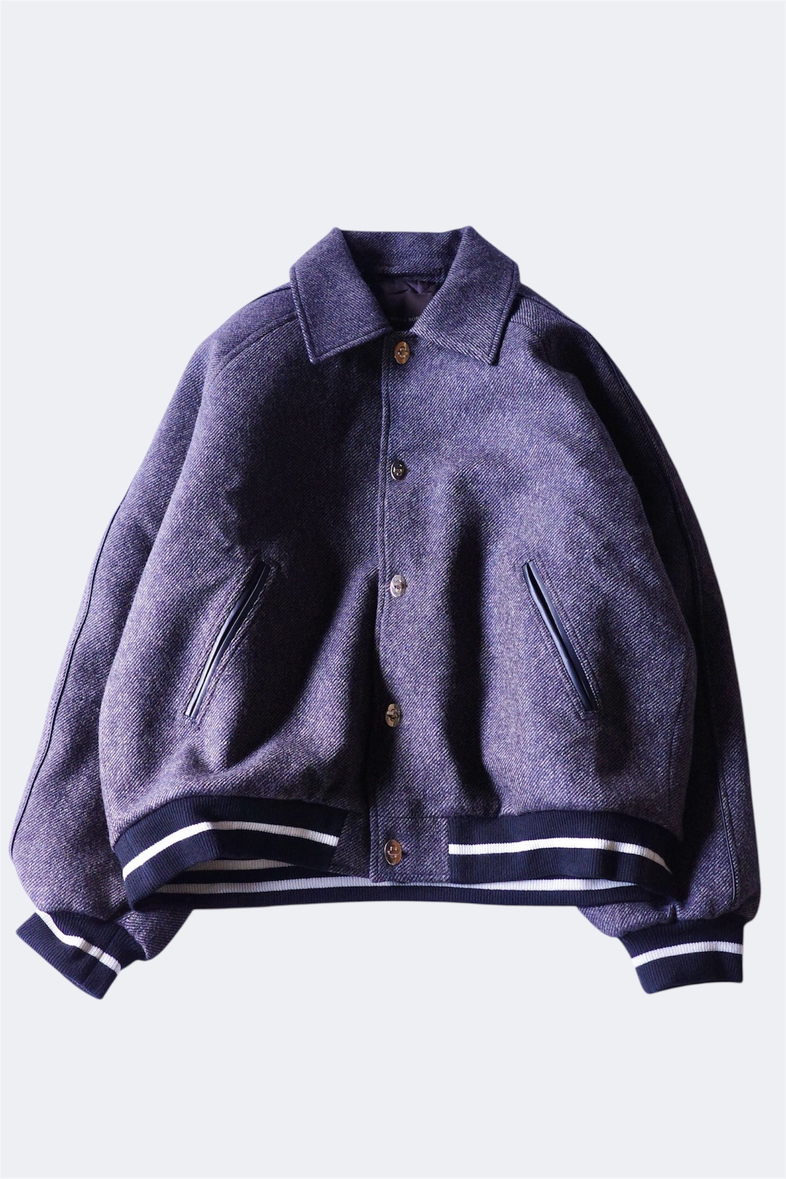 WALES BONNER 【WOOL TWILL HOMECOMING VARSITY -Gray Melange-】