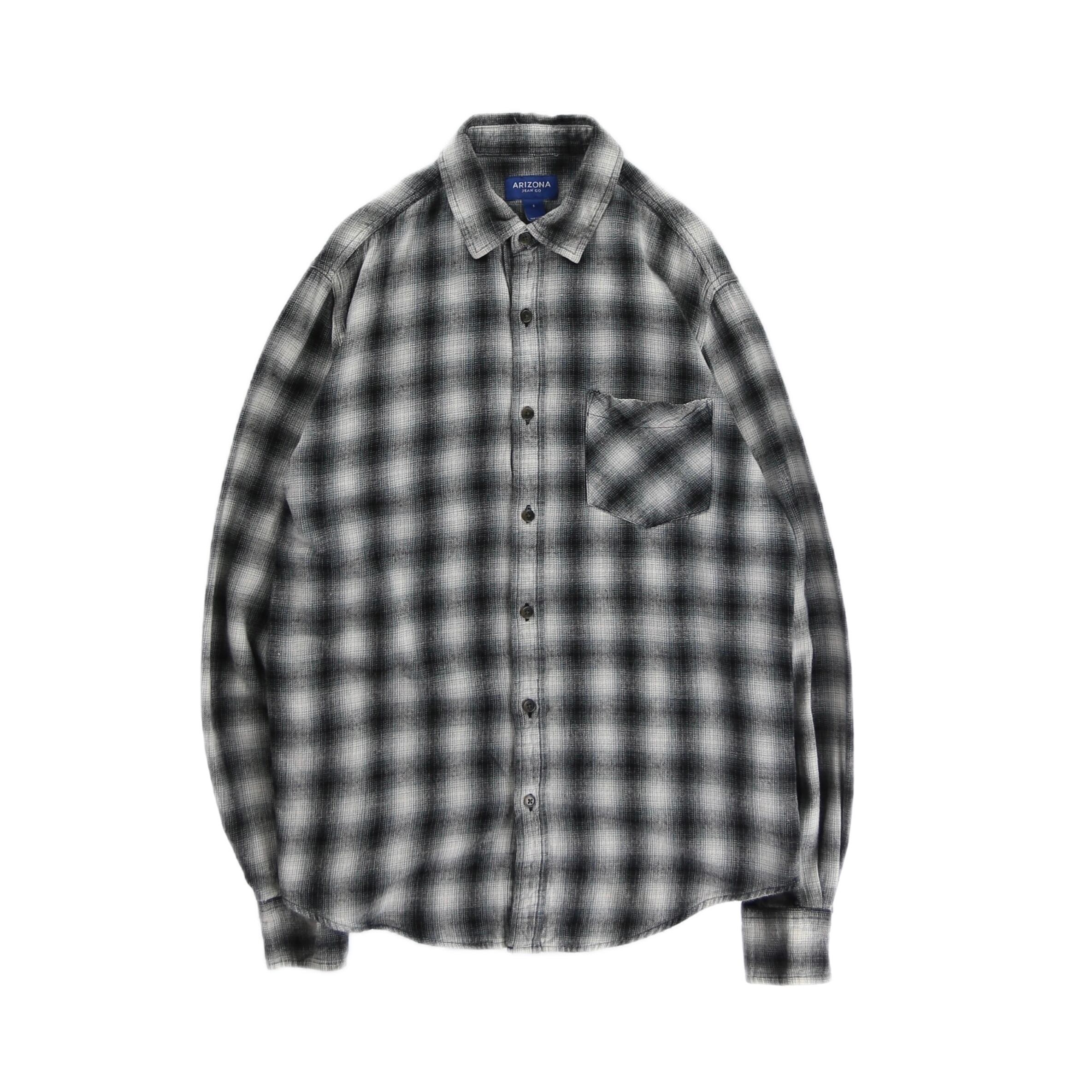 90s vintage ombre check flannel shirt