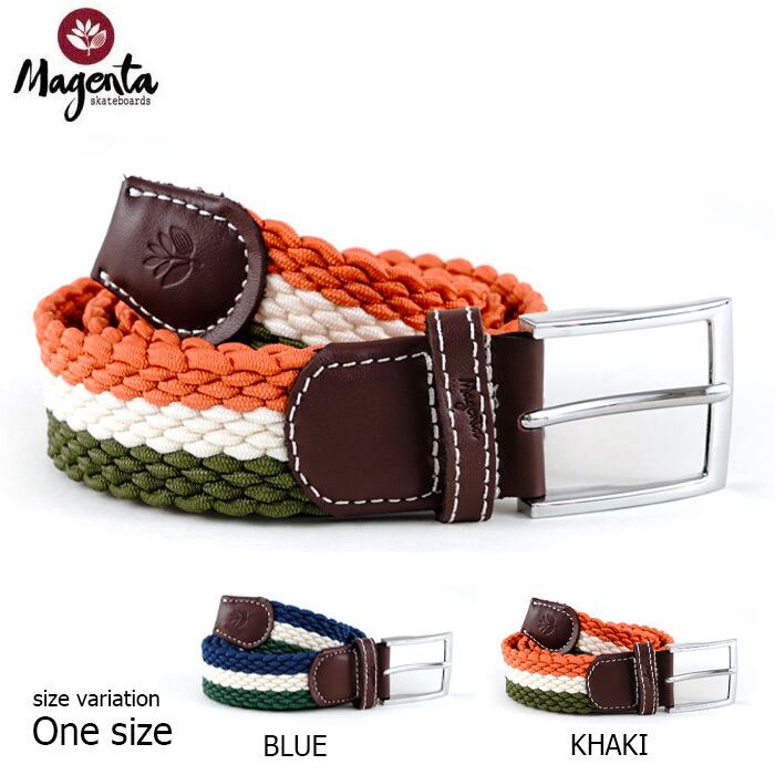 MAGENTA マゼンタ ベルト コットン レザー スケボー WIN23 TRI BRAIDED
