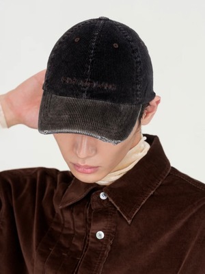 【26AW | UNISEX】Feng Chen Wang フェンチェンワン / キャップ / Brown Washed Corduroy Baseball Cap FUF22AC02