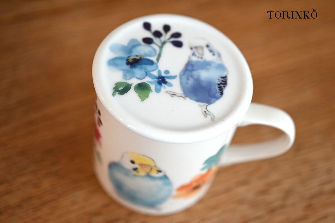 コースター　３枚セット　インコ　スイーツ　チェック コースター（マグの蓋） （80羽の中からお好きな鳥・インコを選べます